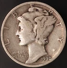 1930  MERCURY DIME-FRESH FROM AN OLD COLLECTION-LOT CC-328