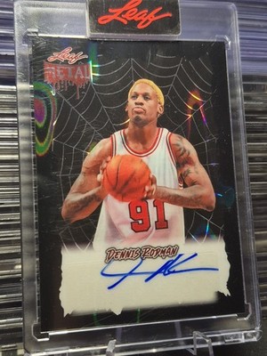 2025 Leaf Metal Dennis Rodman Halloween Spider Web Auto#'d 3/3