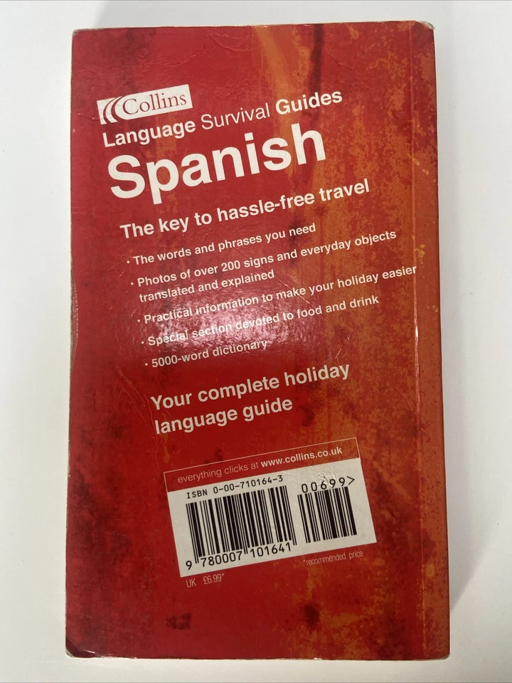 Spanish Language Survival Guide Photo-key Phrase Book & Dictionary HarperCollins - Image 2 of 3