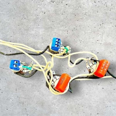 Solderless Epiphone Casino Harness Mini 500k Bourns .022 Orange Drop - Pro Tones