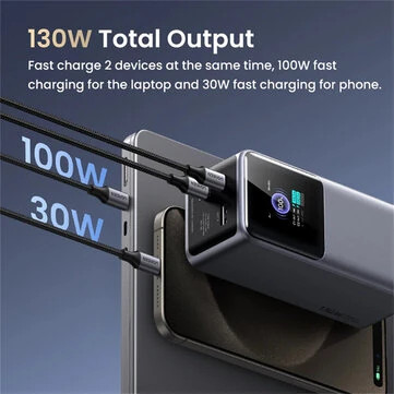 Power Bank Nexode PB721 130W 20000mAh Batteria Portatile Ricarica Rapida - Foto 3 di 7