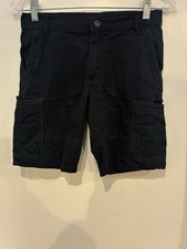 Wrangler Kid Boys Solid Black Adjustable Waist Classic Straight Cargo Shorts 14R