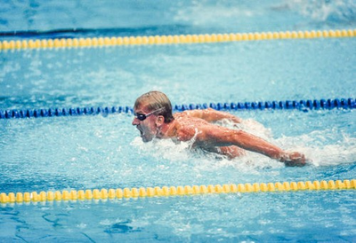#ad #ad Michael Gross of Germany competes in the Men#x27;s 200 meter butterfly Old Photo AU $9.00