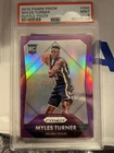 2015 Panini Prizm Basketball Purple Prizms Myles Turner #340 PSA 9