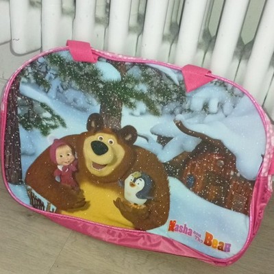 Masha and the Bear Kinder-Reisetasche klein Polyester rosa Mascha & Bär
