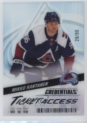 2024-25 Upper Deck Credentials Acetate Ticket Access 28/99 Mikko Rantanen 0nr3