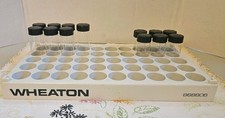WHEATON Polypropylene 50-Position Vial Rack  Stackable 868806 W/13 Bottles