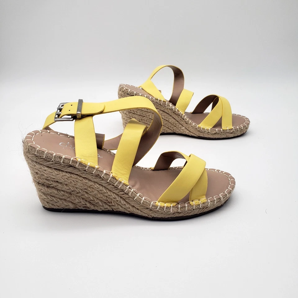 Sandalia de cuña alpargata amarilla Charles by Charles David Norway para mujer 7,5 nueva sin caja Foto 4 de 4