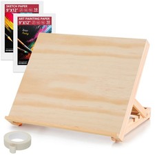 Tabletop Easel for Painting, 13.8"x11.4" Adjustable Portable Art Easel Includ...