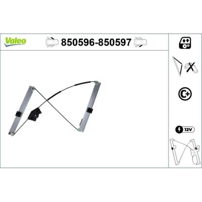 1x Lève-vitre VALEO 850596 convient pour AUDI SEAT - Photo 1/2