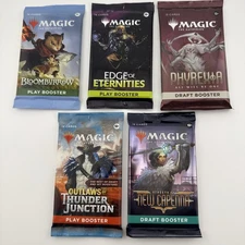 MTG Five Sealed Booster Packs Lot - Bloomburrow, Edge of Eternities and more