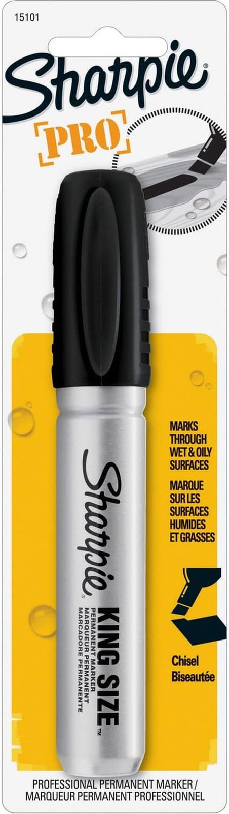 Pro King Size Permanent Marker, Black (1511PP)