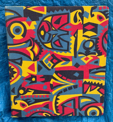Vintage 1970s Mod Psychedelic Fabric Covered 3 Ring Binder Folder Japan GROOVY