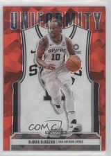 2020 Panini Contenders Optic Uniformity Red Cracked Ice Prizm DeMar DeRozan 12yh