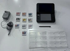 Nintendo 3DS XL - Blue/Black - 10 Game Bundle - Charger - Stylus - TESTED!
