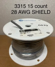 ALPHA WIRE 3315 Multi-Conductor 15 Conductor 28 AWG Communication Cable Shielded