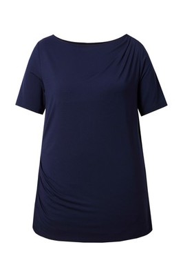 Ulla Popken Damen große Größen T Shirt drapiert Classic U Boot Ausschnitt