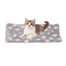 Soft Fleece Star Shaped Animal Pillow 53x35cm Grey Pink