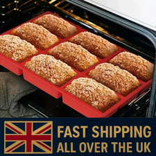 1 Pc Silicone Mini Loaf Pans 9 Cavity Non-Stick Baking Mold For Bread Cake Soap