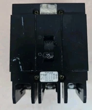 EATON 15 AMP BOLT ON CIRCUIT BREAKER 3 POLE 277/480 VAC GHB3015 SEE PICS