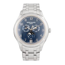 Patek Philippe Complications Annual Calendar Steel Blue Dial 38mm 4947A Full Set