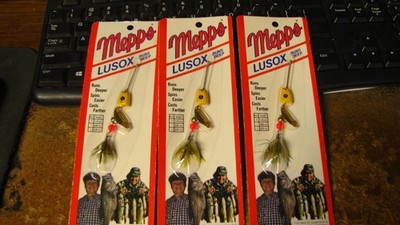 MEPPS Lusox roostertails, 3 ct, NOS,  1/4 oz,  free shipping