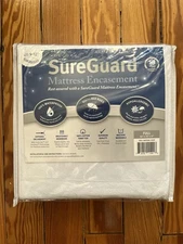 SureGuard Mattress Encasement Full Size, 9-12in Deep, Waterproof+Bug Proof+Hypo