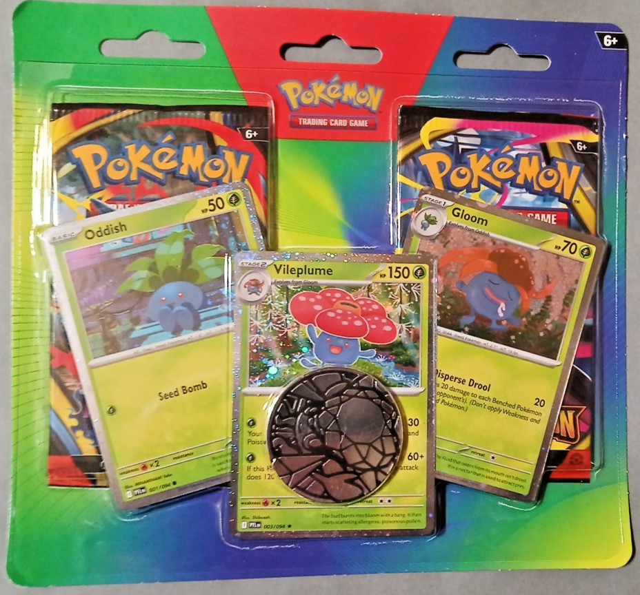 Pokémon TCG: Enhanced 2-Pack Blister - 3 Foils Oddish, Vileplume, Gloom NEW