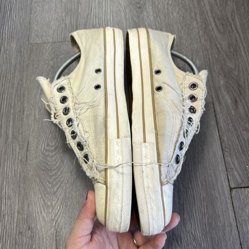 Converse All Star x John Varvatos cremefarbene Slipper ohne Schnürung abgenutzt M 9 Damen 11 - Bild 2 von 9