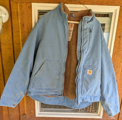 Vintage Carhart Sherpa Lined Canyon Jacket ''French Blue'' WJ022 FHB Women's Large