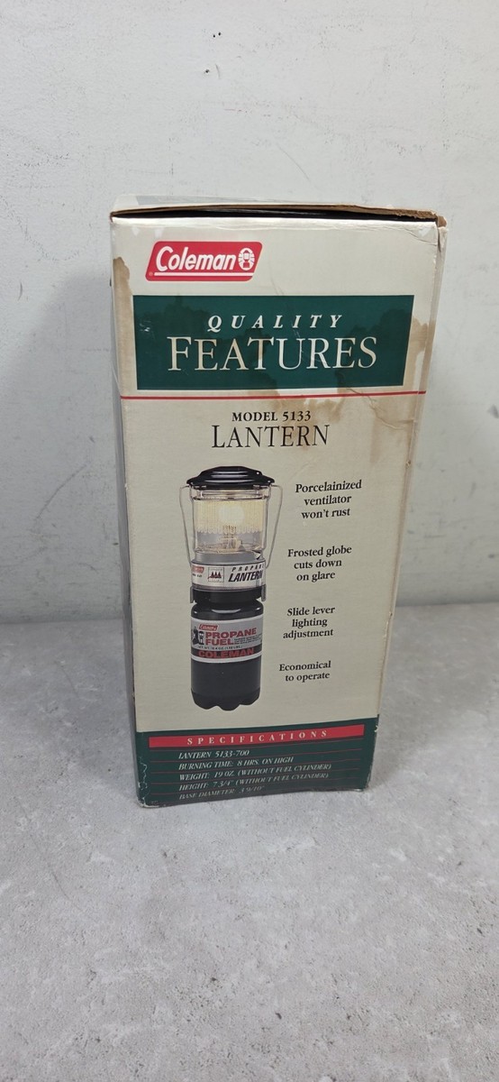 Vintage Coleman Lantern 5133 Compact Lightweight Propane