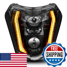 Bicyaco Dot Led Dirt Bike Headlight Drl Turn Signal 66W 3000Lm High Beam