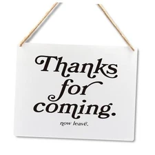 Lacosu Wall Pediments Welcome Sign for Front Door,Funny Door Signs,Thanks for 