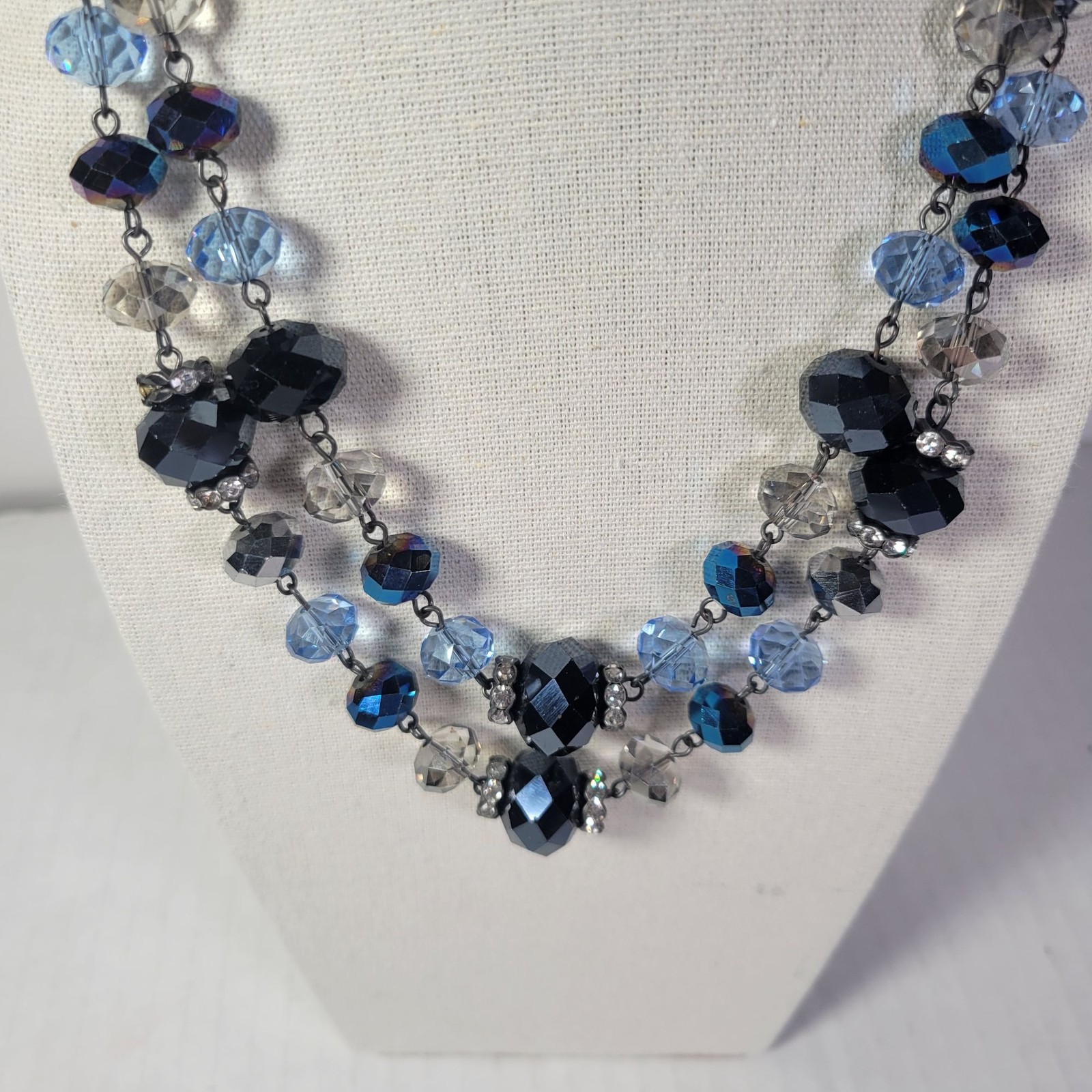 Trifari Multicolor Crystal Beaded Statement Neckl… - image 2