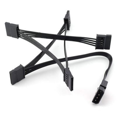 MEETOOT IDE to SATA Power Cable - 4 Pin to 15 Pin Adapter Converter for PC Se...