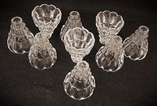 Antique Baccarat chandelier cups/lighting part/Hand Cut/France Crystal Set of 9