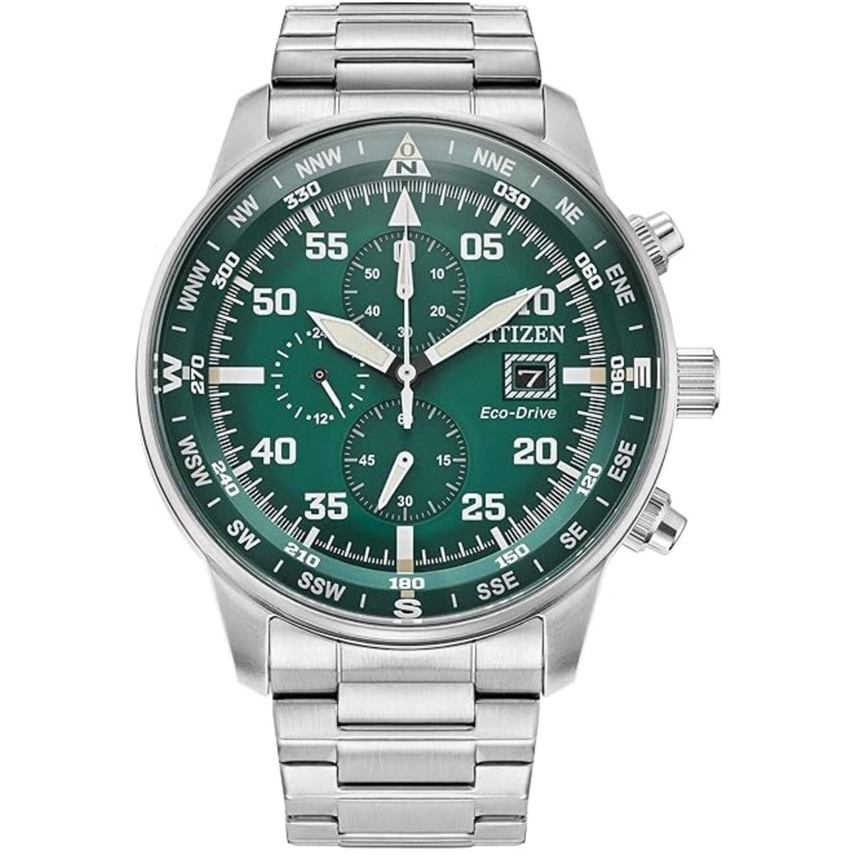 Citizen Men's Watch Sport Eco-Drive Chronograph Green Dial