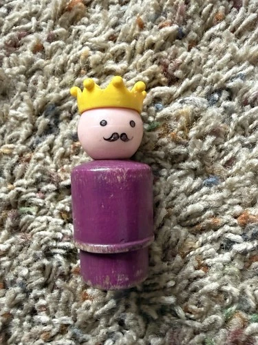 Fisher Price Little People Vintage 993 Castle PURPLE KING Ringmaster Face