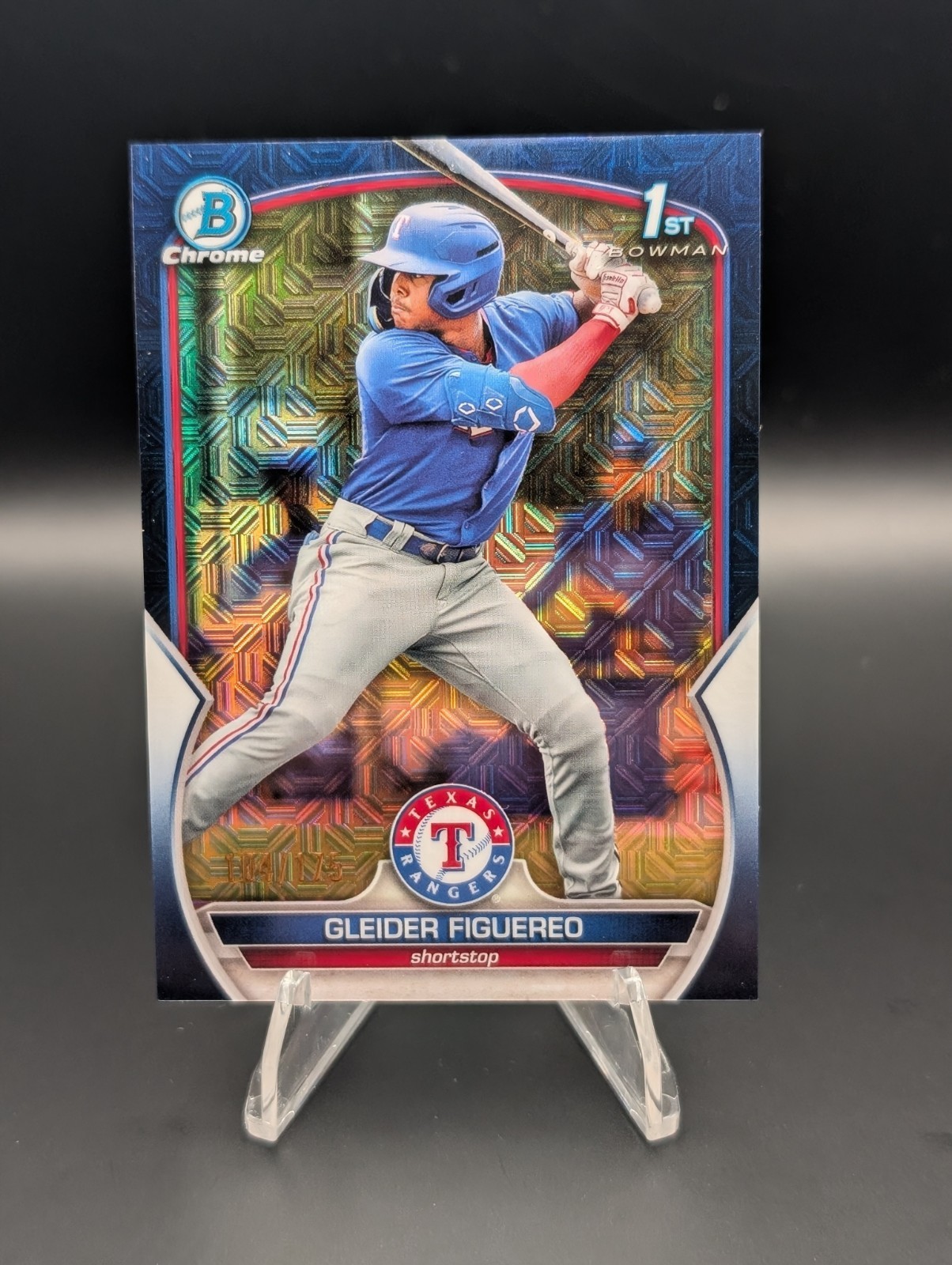 2023 Bowman - Chrome Prospects Gleider Figuereo #BCP-59 Navy Mojo Refractor /175