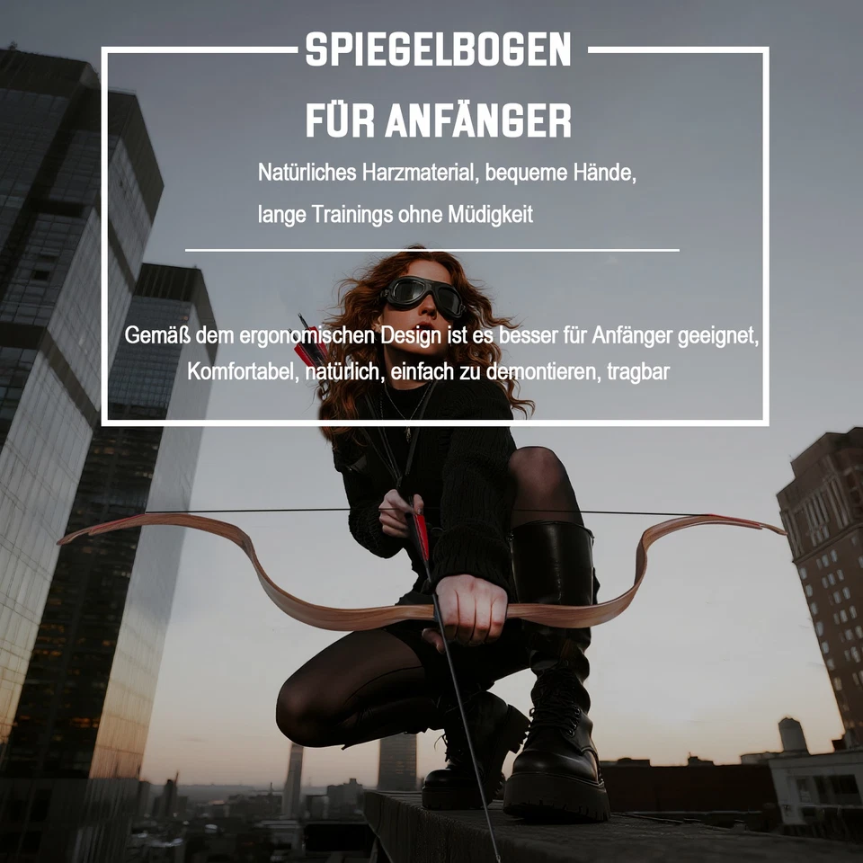 Traditional Recurve Bow 20lbs Takedown Mongolian Horsebow Archery Hunting Target - Image 2 of 4