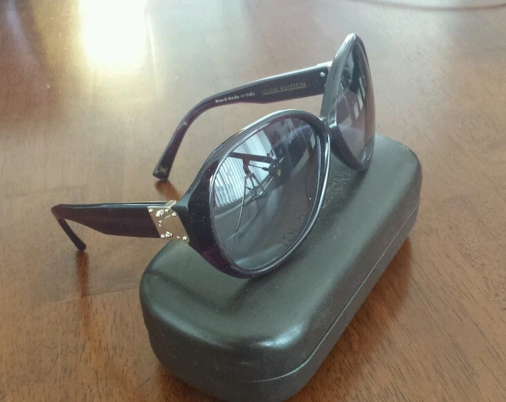 AUTÉNTICAS GAFAS DE SOL LOUIS VUITTON SOUPCON DE GRAN TAMAÑO ☆BRILLO VIOLETA☆Z0270W☆RARAS!! Foto 4 de 4