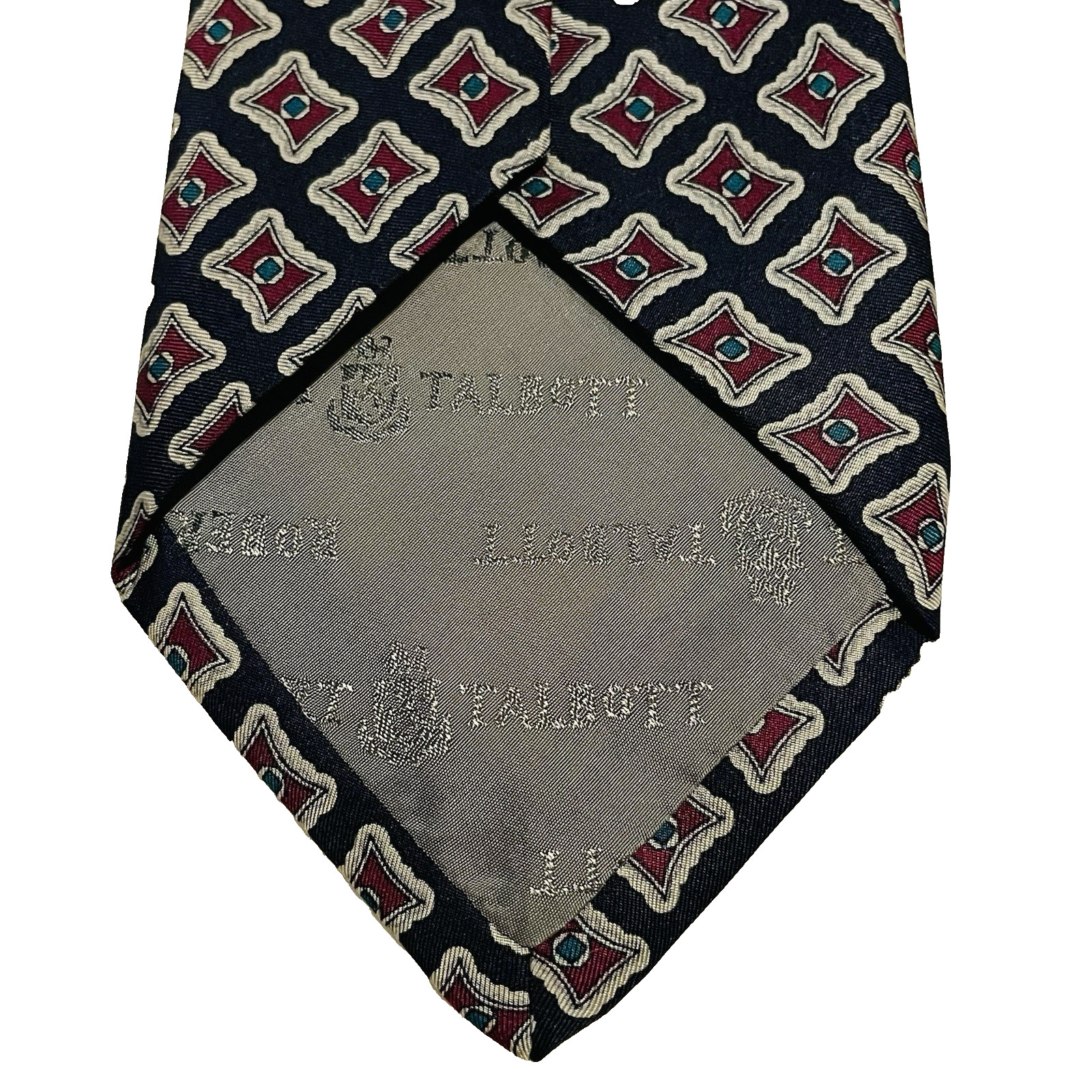 Robert Talbott Blue Interconnected Squares Silk M… - image 4