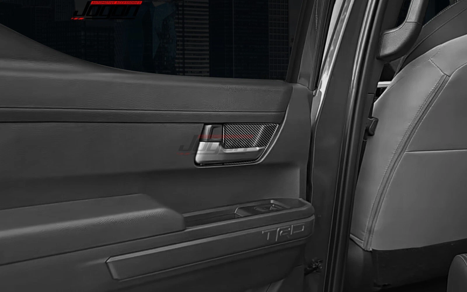 4PC Carbon ABS Front Rear Door Handle Cover Trim For Toyota Tacoma TRD Pro 2024+ - Picture 3 of 13