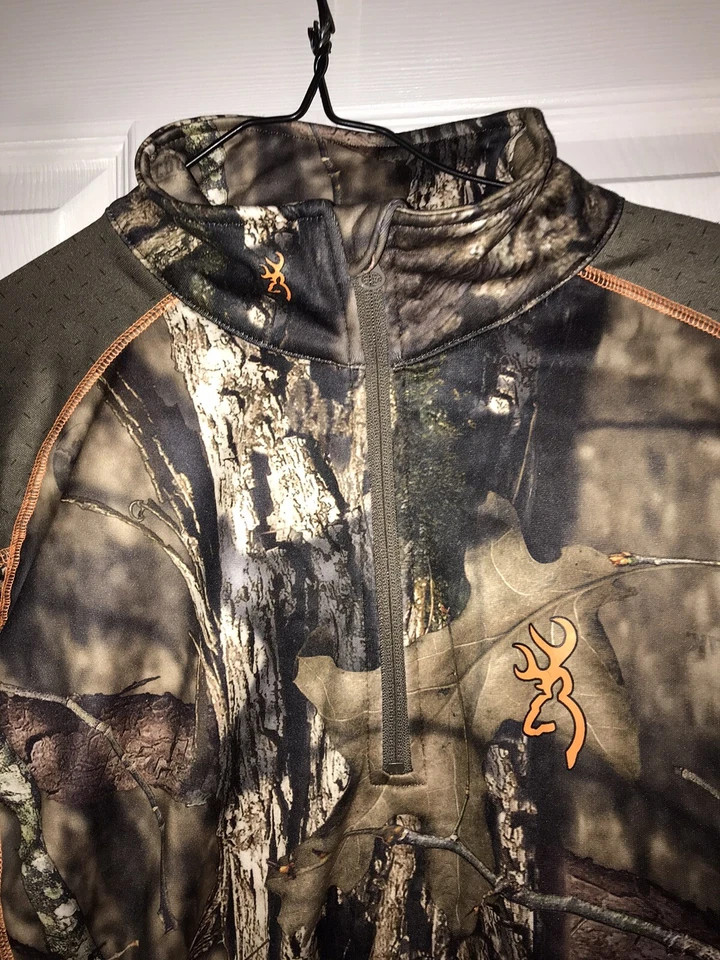 Browning Hells Canyon Base Layer Midweight 1/4 Zip Top Size Large NWT Camo - Image 3 of 4