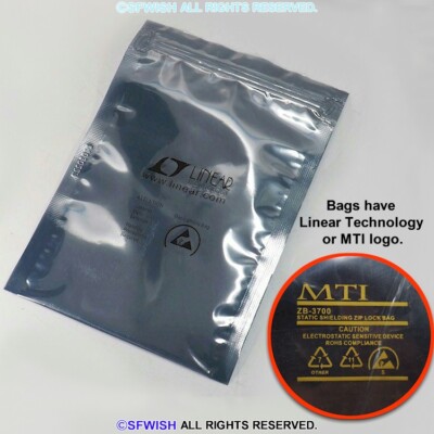 100X! NEW 4'' X 6'', 3mil ESD Anti-Static Reclosable Zip Top Lock Bags