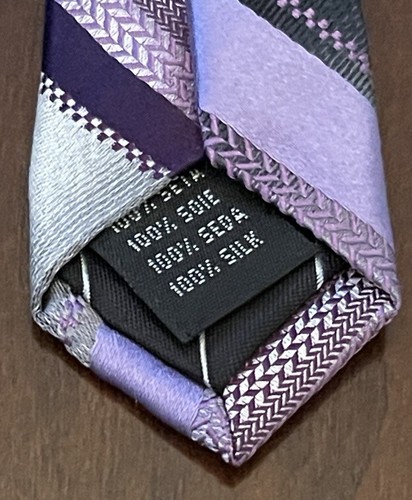 Villini Purple Gray Hand Made 100% Silk Men’s Neck Tie Made In China - 第 7/9 張圖片