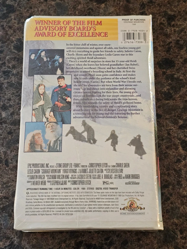 BRAND NEW Courage Mountain Heidi's New Adventure (VHS; 1999) RARE Sealed OOP - Image 3 of 3