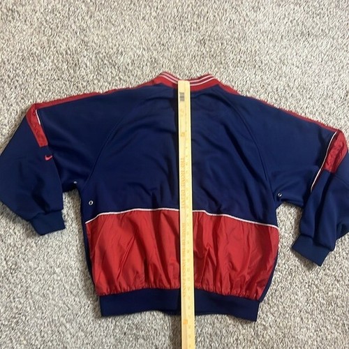 Vintage Nike White Tag Y2K Bomber Jacket Snap Up Jacket Mens Size Large Athlete - Picture 7 of 9