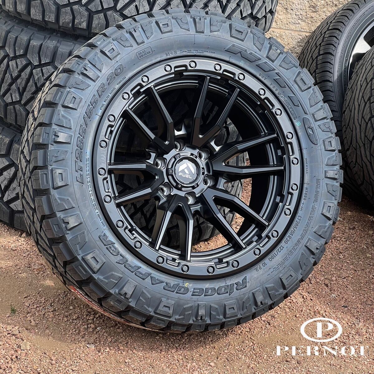 Fuel D679 Rebel Black 20x10 6x5.5 w/Nitto Ridge Grappler 285 Fuel D679 Rebel Black 20x10 6x5.5 w/Nitto Ridge Grappler 285