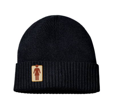 Girl Skateboards Naturals OG Logo Black Beanie